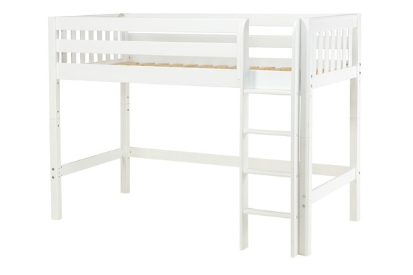 CHIP  / TWIN SIZE MID LOFT BED WITH STRAIGHT LADDER