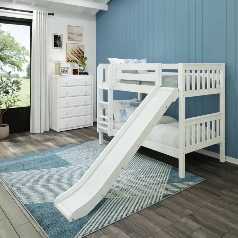 SMILE Twin Low Bunk Bed with Slide and Ladder