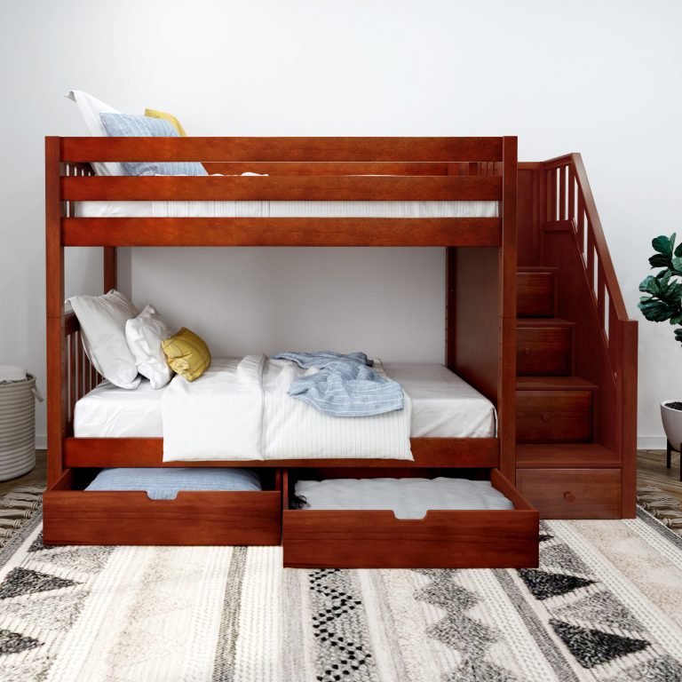 STELLAR CHESTNUT SLAT CENTER DRAWERS OPEN stellar chestnut slat center drawers open