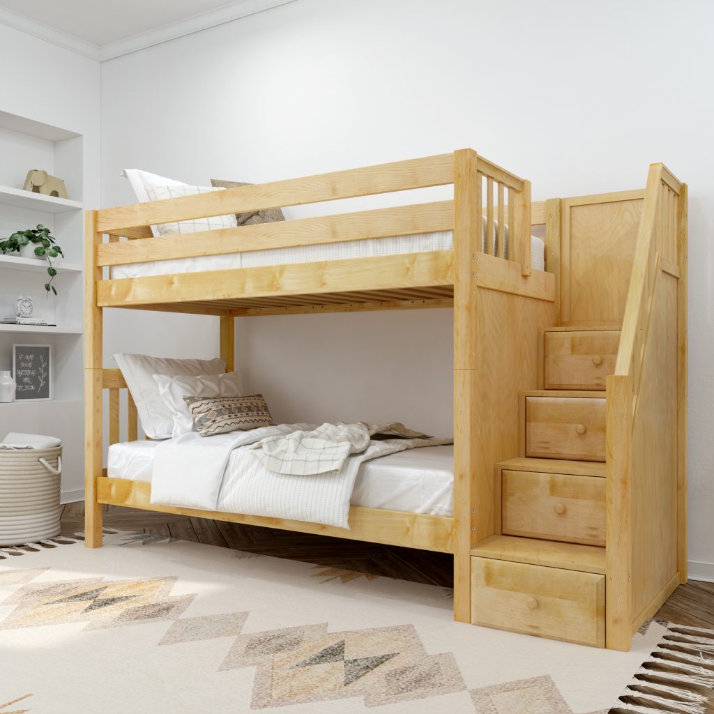 Twin Medium Bunk Bed with Stairs