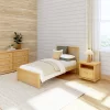 Twin Traditional Bed with Slatted Headboard