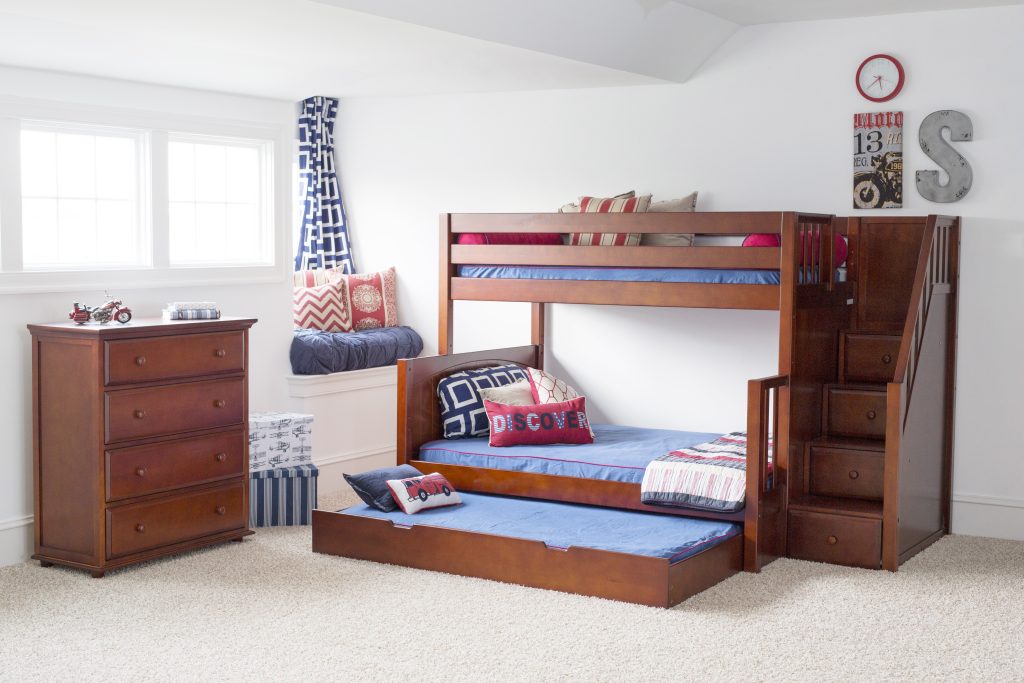 Twin over Full Medium Bunk Bed with Stairs - Image 3