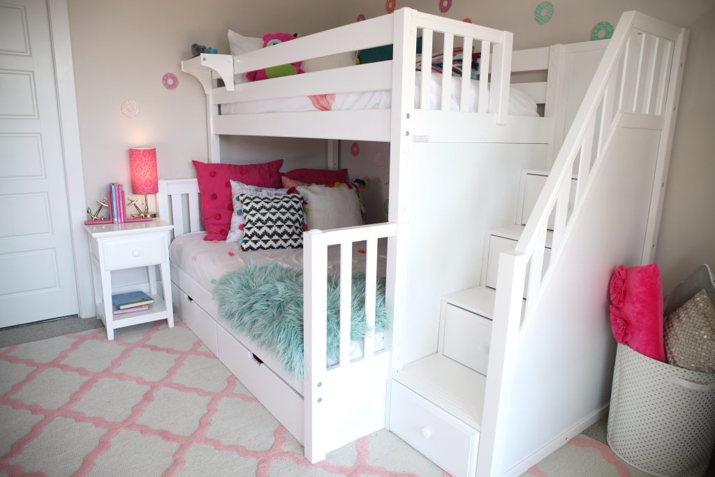 Twin over Full Medium Bunk Bed with Stairs - Image 8