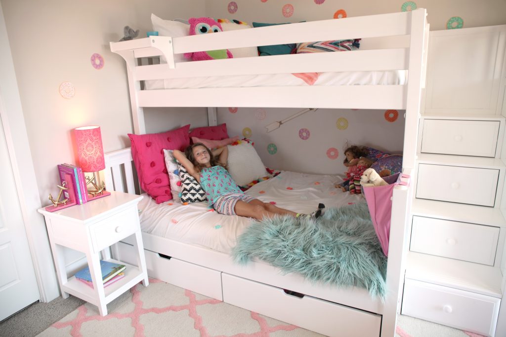 Twin over Full Medium Bunk Bed with Stairs - Image 2