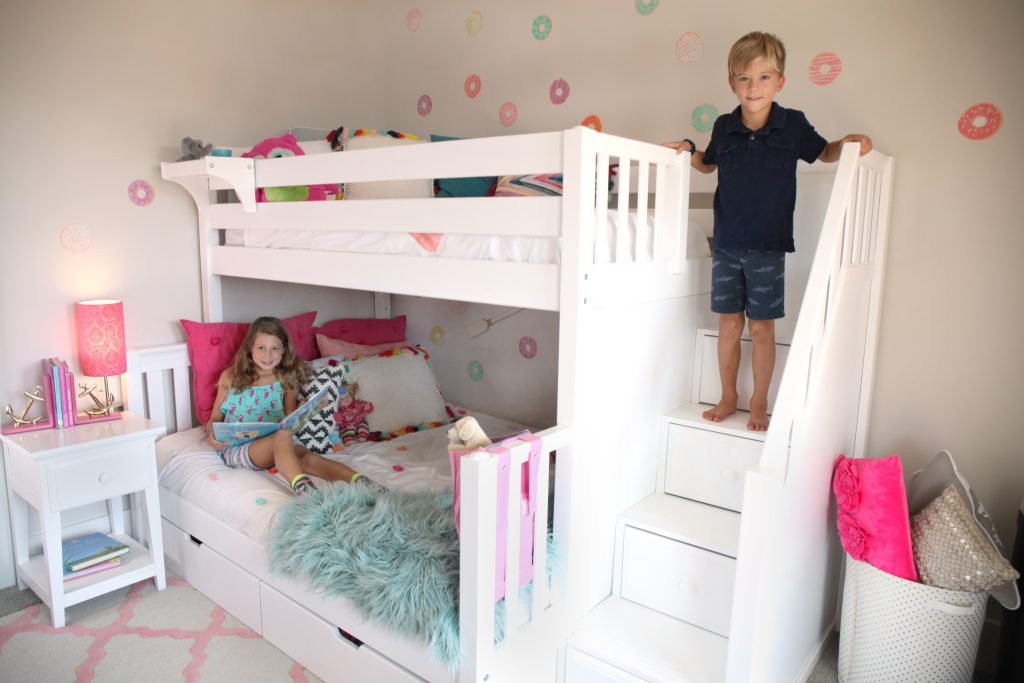 Twin over Full Medium Bunk Bed with Stairs - Image 10