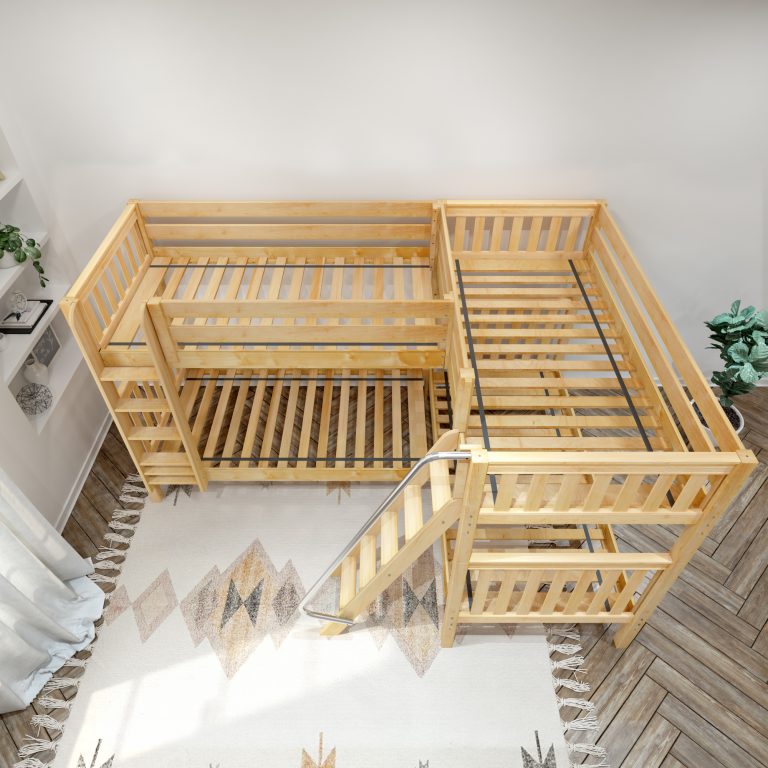 QUATTRO Natural with SLAT bed Above view – NO mattress to show slats quattro natural with slat bed above view no mattress to show slats