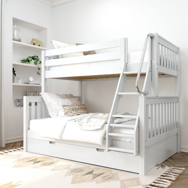 Slope White Slat Left Trundle Close slope white slat left trundle close