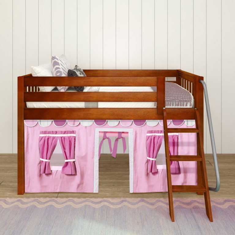 Easy Rider64 Twin Low Loft Bed with Curtain