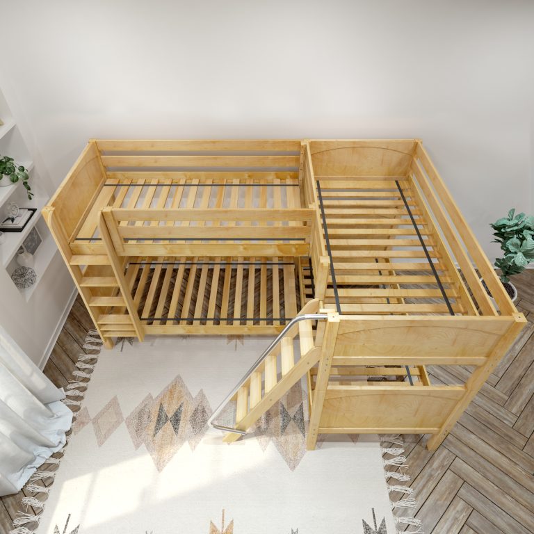 quattro natural with panel bed above view no mattress to show slats