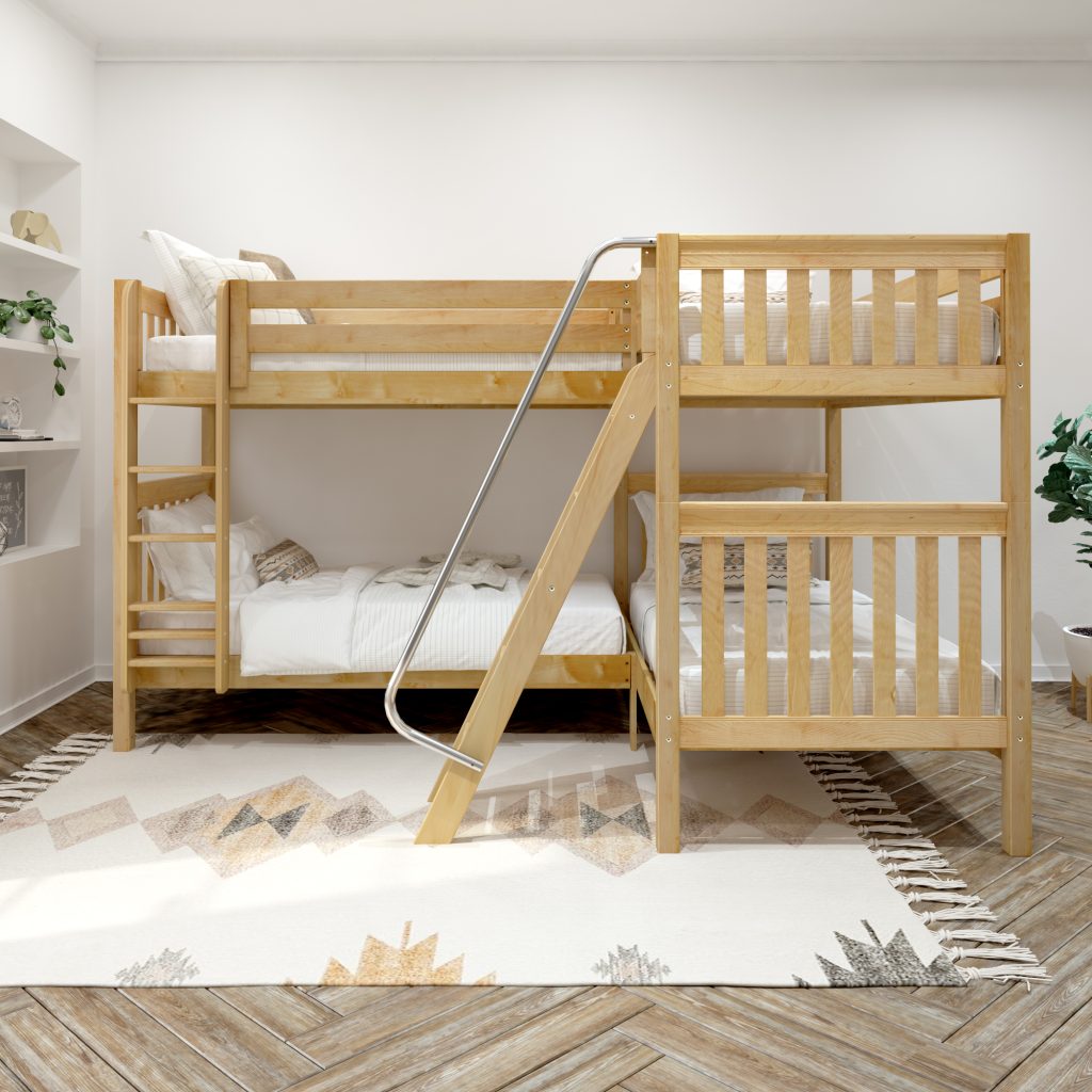 Quattro Twin over Twin High Corner Bunk with Ladders - Image 14
