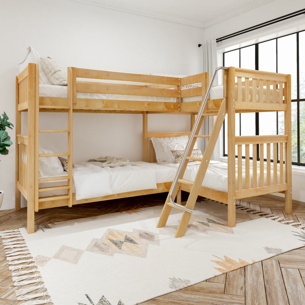 Quattro Twin over Twin High Corner Bunk with Ladders - Image 16