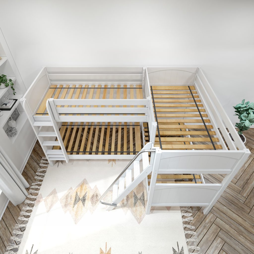 Quattro Twin over Twin High Corner Bunk with Ladders - Image 20
