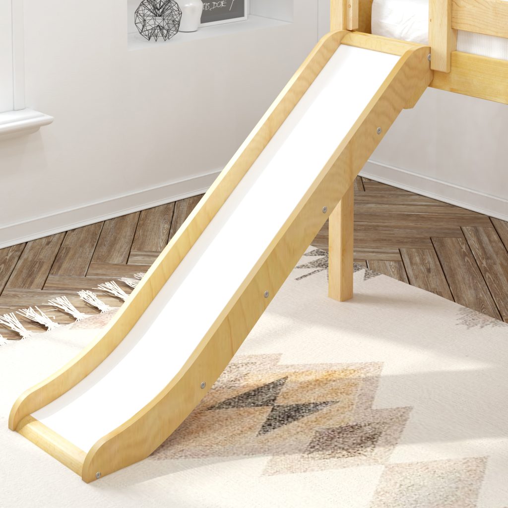 Maxtrix Wow Np Twin Low Loft Bed With Slide In Natural - Image 5