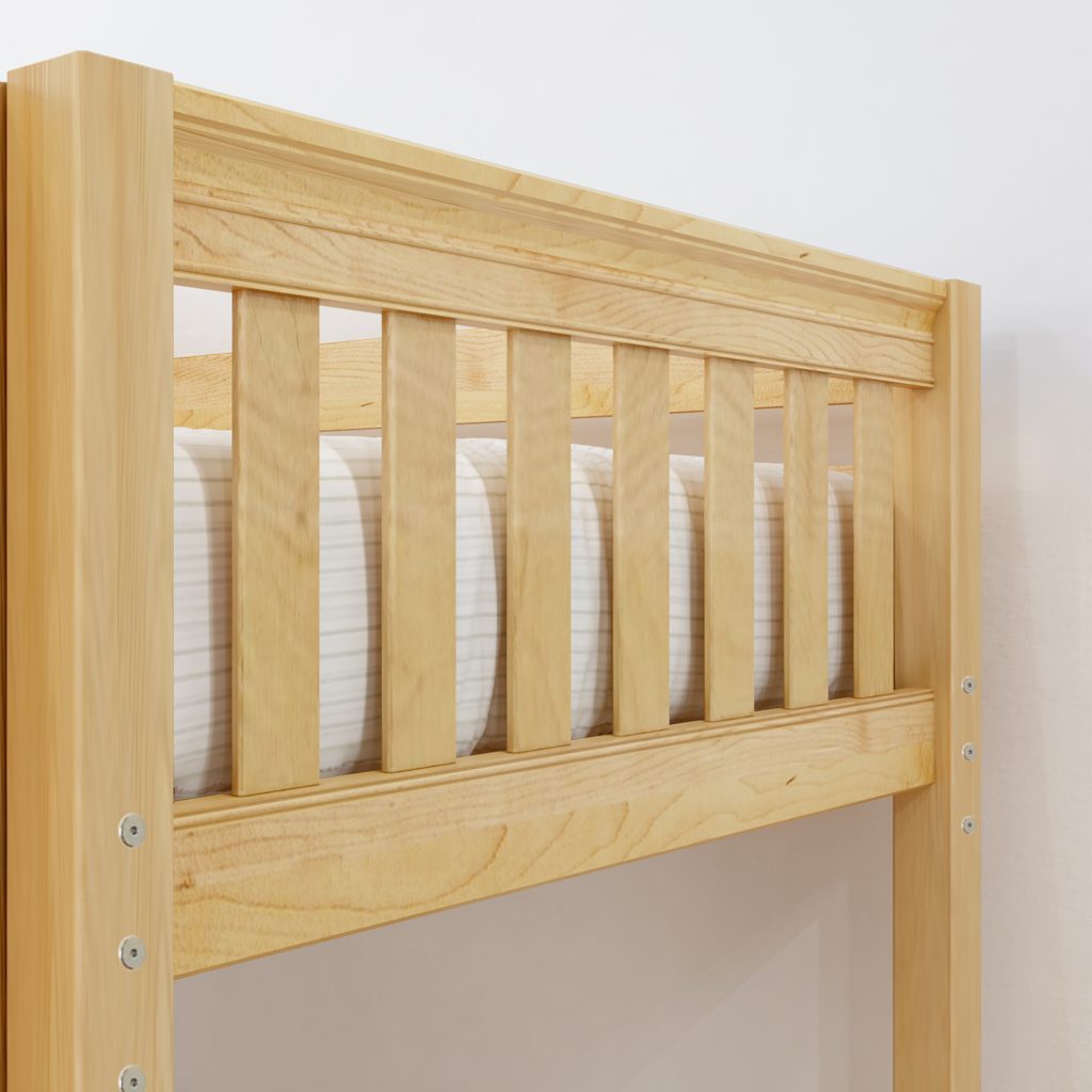 Maxtrix Wow NS Twin Low Loft Bed With Slide In Natural - Image 3