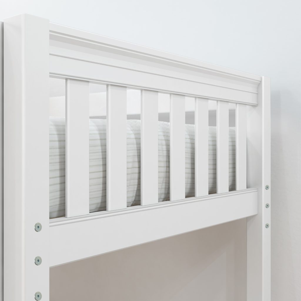 Maxtrix Wow WS Twin Low Loft Bed With Slide In White - Image 4