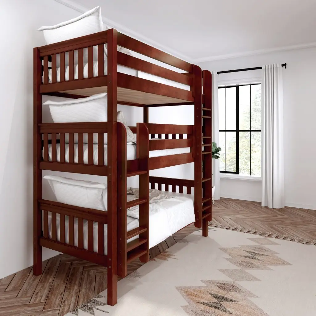 Twin XL Triple Bunk Bed with Straight Ladders - Image 23