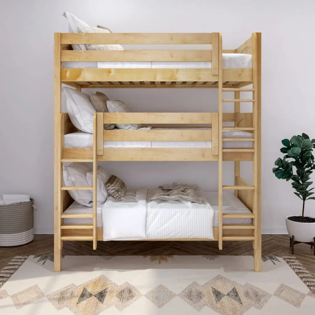 Twin XL Triple Bunk Bed with Straight Ladders - Image 3