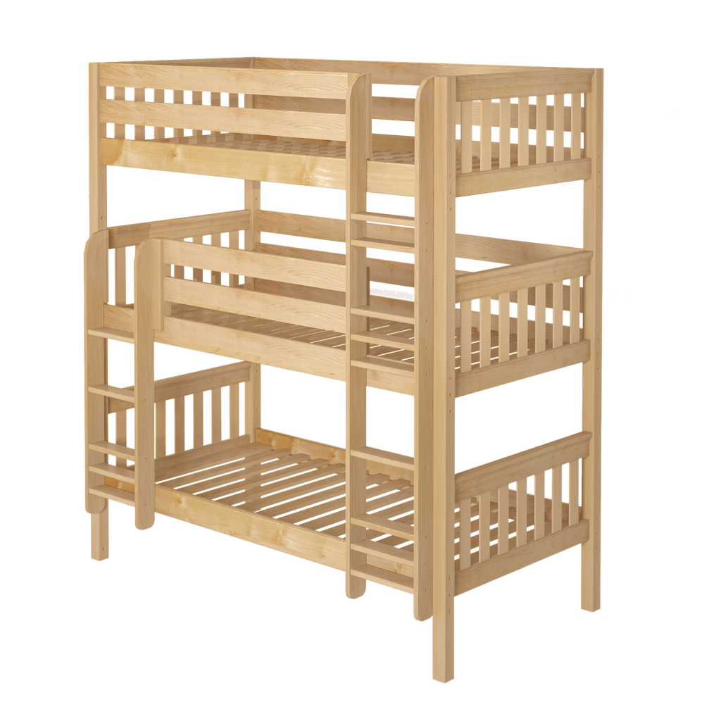 Twin XL Triple Bunk Bed with Straight Ladders - Image 16