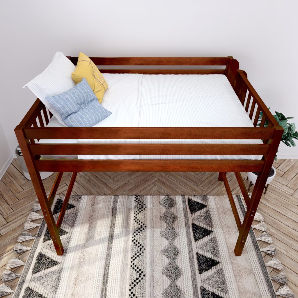 Maxtrix - Queen Size High Loft Bed with Straight Ladder - Image 3