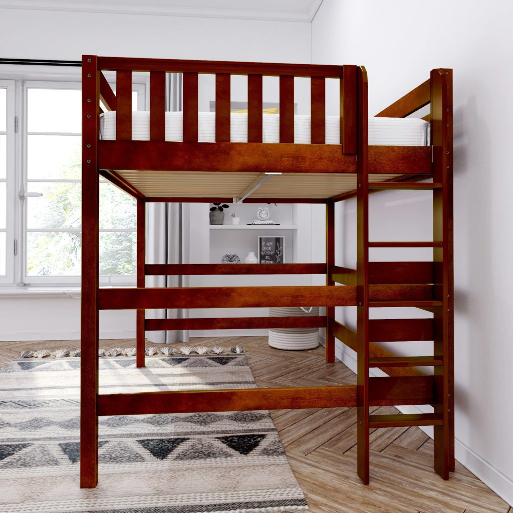 Maxtrix - Queen Size High Loft Bed with Straight Ladder - Image 20