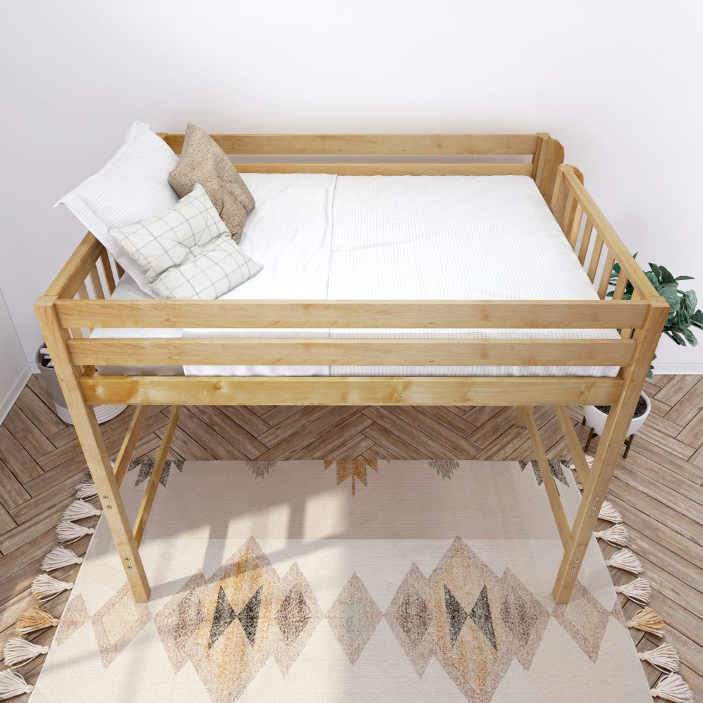 Maxtrix - Queen Size High Loft Bed with Straight Ladder - Image 4