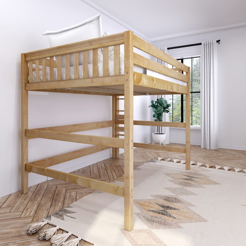 Maxtrix - Queen Size High Loft Bed with Straight Ladder - Image 7