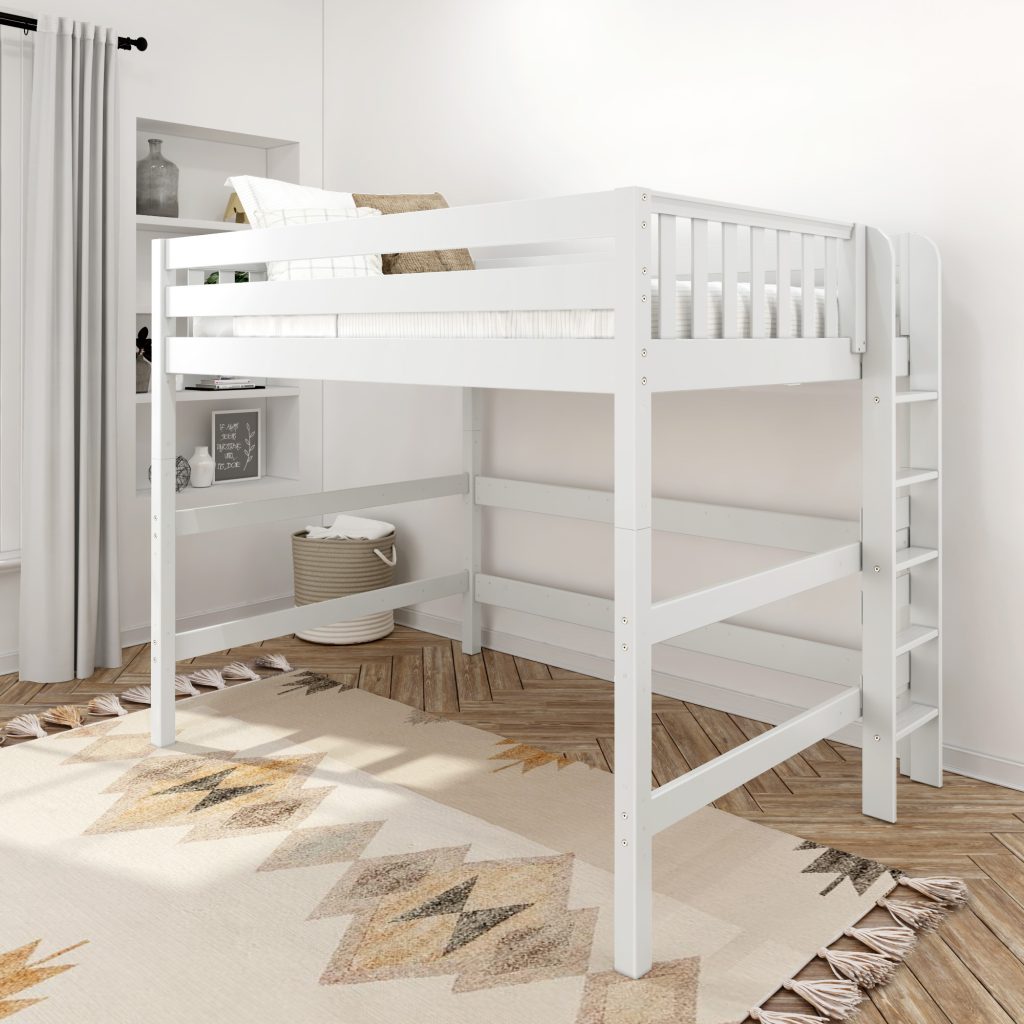 Maxtrix - Queen Size High Loft Bed with Straight Ladder - Image 2