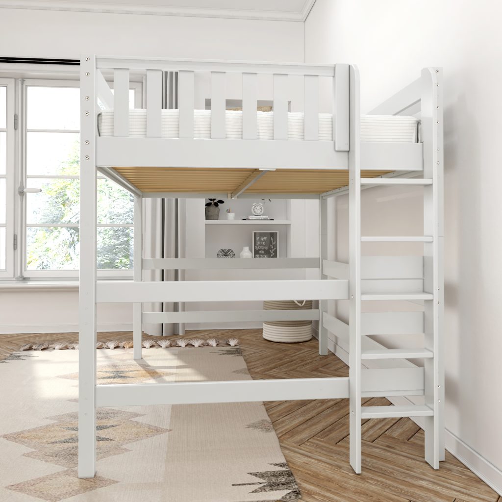 Maxtrix - Queen Size High Loft Bed with Straight Ladder - Image 16