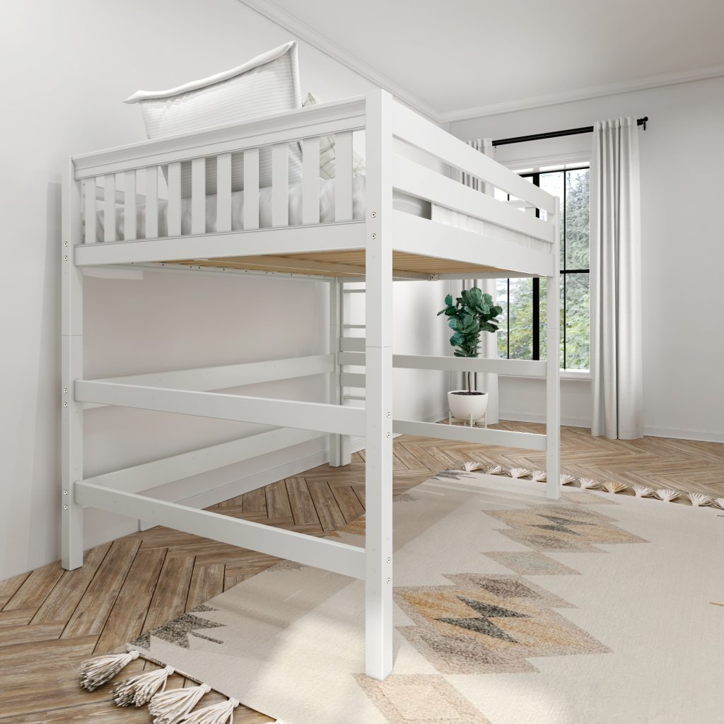 Maxtrix - Queen Size High Loft Bed with Straight Ladder - Image 17