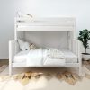 Twin XL over Queen High Bunk Bed In White