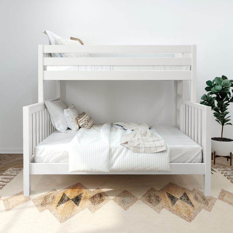 PLUSH XL 1 WS__front Twin XL over Queen High Bunk Bed In White