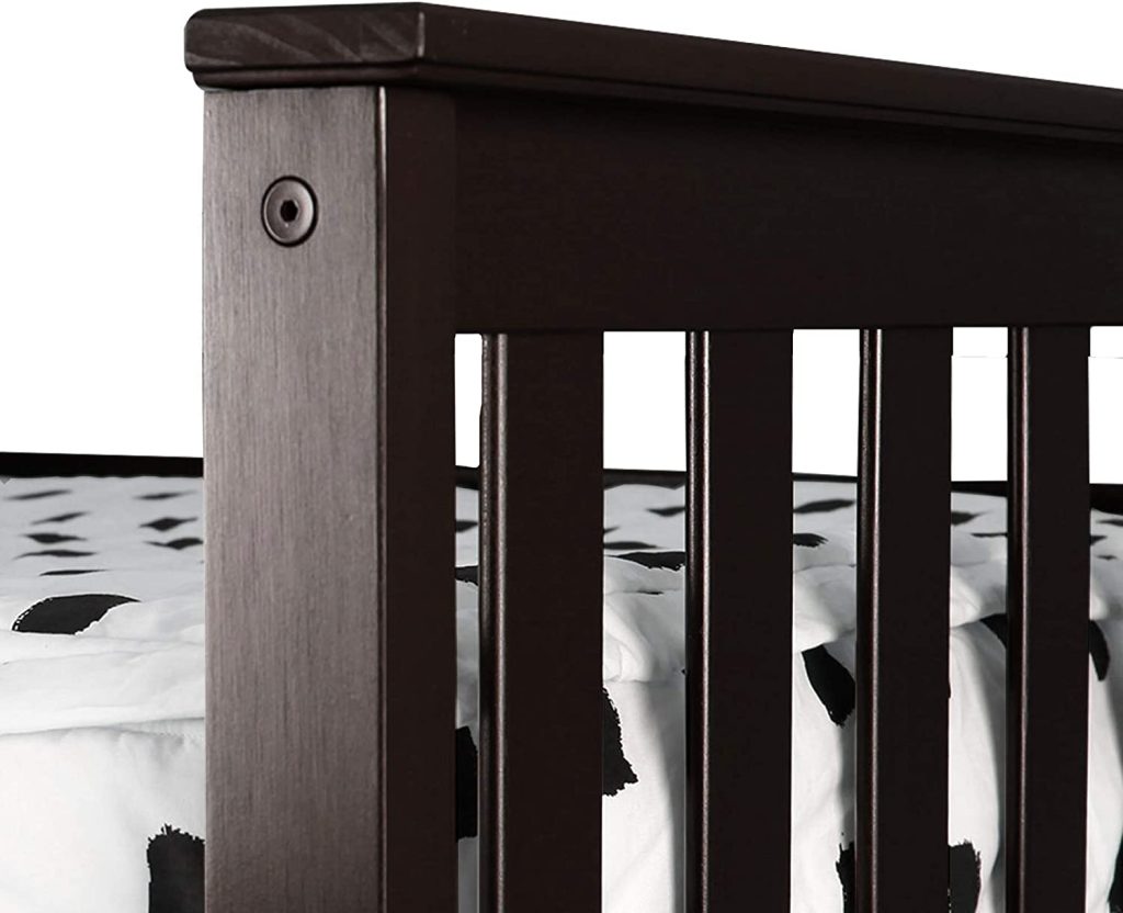 Max and Lily Twin Low Loft Bed with Curtain In Espresso - Image 2
