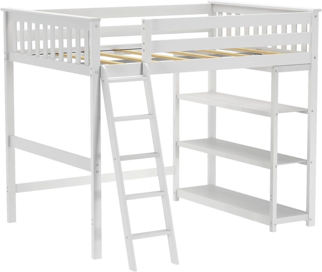 Max And Lily Full Loft Bed With Bookcase - Image 7
