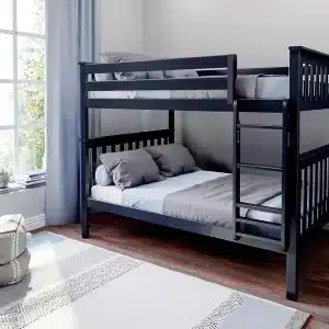 Max & Lily Blue Full over Full Bunk Bed with storage drawers