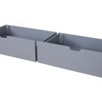 2 GREY UNDER BED DRAWERS FOR MAX & LILY BEDS