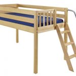 RIGHT / TWIN SIZE LOW LOFT BED WITH LADDER