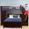 OXFORD 1 ESPRESSO / TWIN LOFT BUNK BED WITH STAIRS & STORAGE