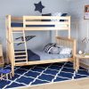SOLID WOOD TWIN OVER FULL BUNK BED IN NATURAL FINISH