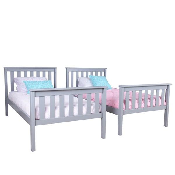 SOLID WOOD TWIN OVER TWIN BUNK BED IN GIRL WITH TRUNDLE BED