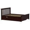 SOLID WOOD FULL SIZE PLATFORM BED IN ESPRESSO FINISH WITH TRUNDLE BED