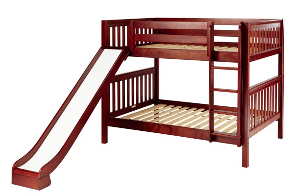 HIPHIP / MEDIUM HEIGHT MAXTRIX FULL OVER FULL BUNK BED WITH SLIDE