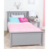 SOLID WOOD TWIN SIZE PLATFORM BED IN GREY FINISH