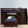 CHESTER 2 ESPRESSO  / TWIN LOFT BUNK BED WITH STAIRS & STORAGE