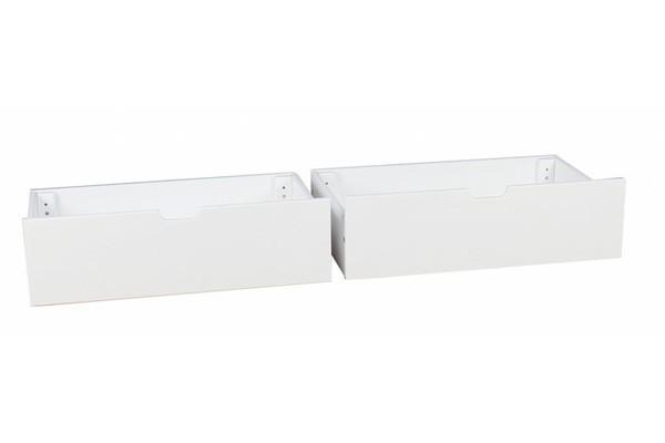 2 WHITE UNDER BED DRAWERS FOR MAX & LILY BEDS