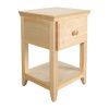 1 DRAWER NIGHT STAND IN NATURAL FINISH