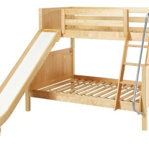 SLICK / MEDIUM HEIGHT MAXTRIX TWIN OVER FULL BUNK BED WITH SLIDE