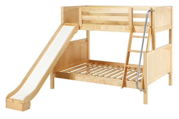 SLICK / MEDIUM HEIGHT MAXTRIX TWIN OVER FULL BUNK BED WITH SLIDE