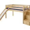 DELICIOUS NP / MAXTRIX TWIN LOW LOFT BED WITH STAIRS & SLIDE