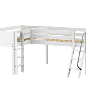 DOUBLE  / LOW CORNER LOFT BED / TWIN+TWIN WITH LADDERS