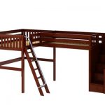 CREST / HIGH CORNER LOFT BED / TWIN+DOUBLE WITH LADDER & STAIRS